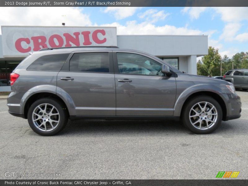 Storm Gray Pearl / R/T Black/Red Stitching 2013 Dodge Journey R/T