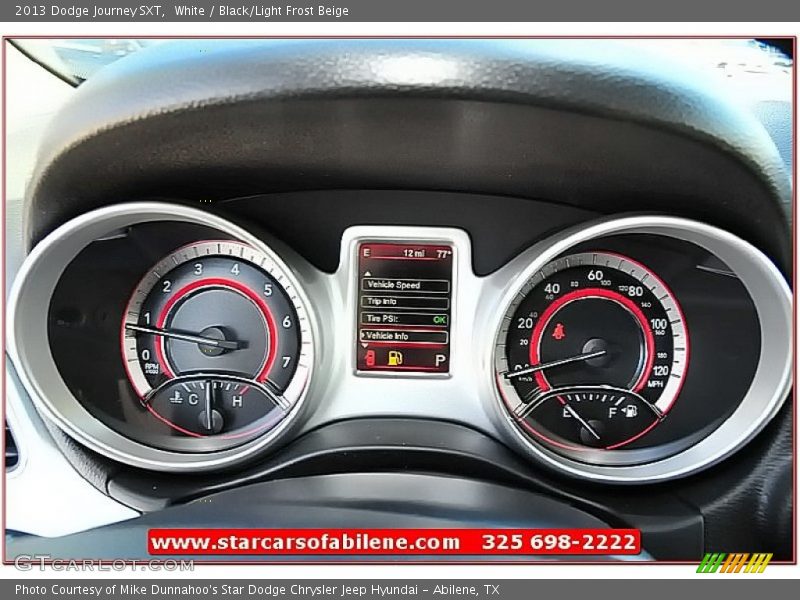 White / Black/Light Frost Beige 2013 Dodge Journey SXT