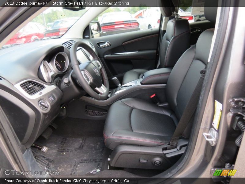 Storm Gray Pearl / R/T Black/Red Stitching 2013 Dodge Journey R/T