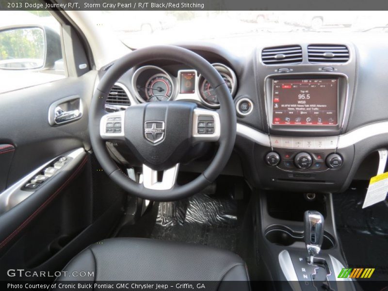 Storm Gray Pearl / R/T Black/Red Stitching 2013 Dodge Journey R/T