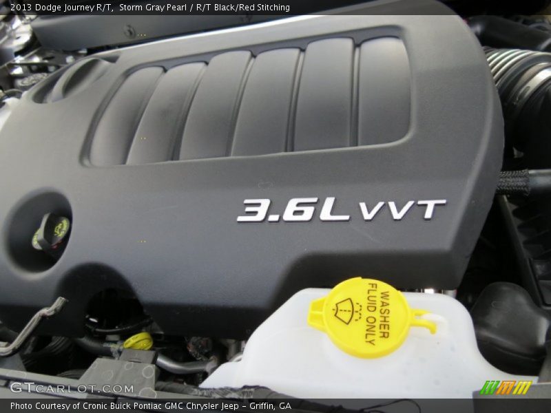 Storm Gray Pearl / R/T Black/Red Stitching 2013 Dodge Journey R/T