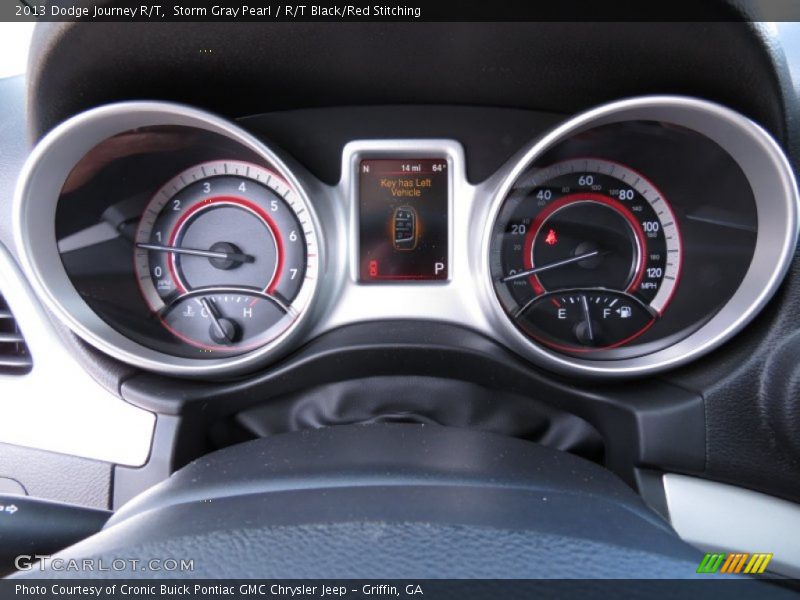 Storm Gray Pearl / R/T Black/Red Stitching 2013 Dodge Journey R/T