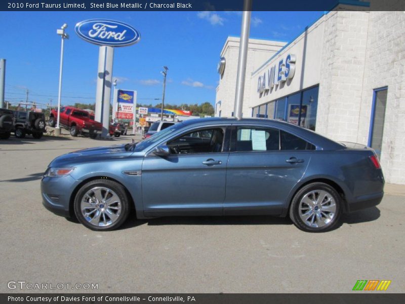 Steel Blue Metallic / Charcoal Black 2010 Ford Taurus Limited