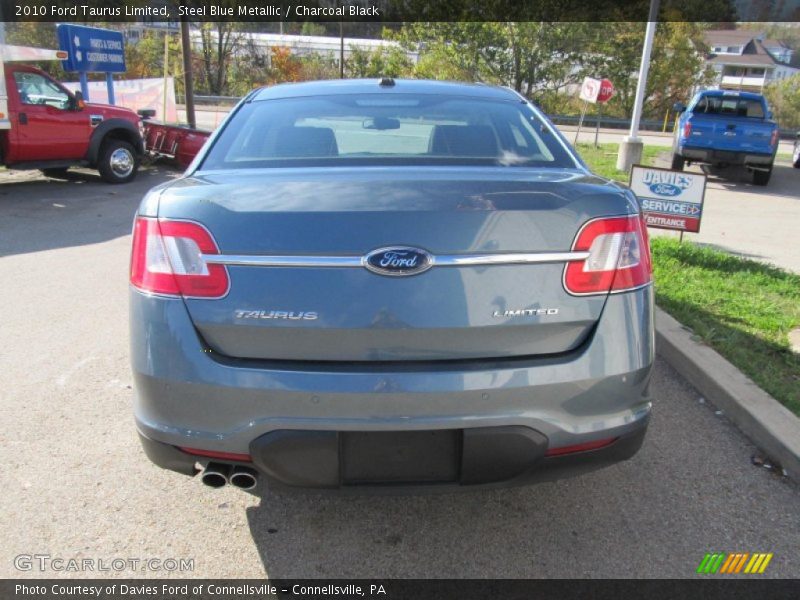 Steel Blue Metallic / Charcoal Black 2010 Ford Taurus Limited