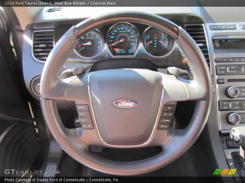Steel Blue Metallic / Charcoal Black 2010 Ford Taurus Limited