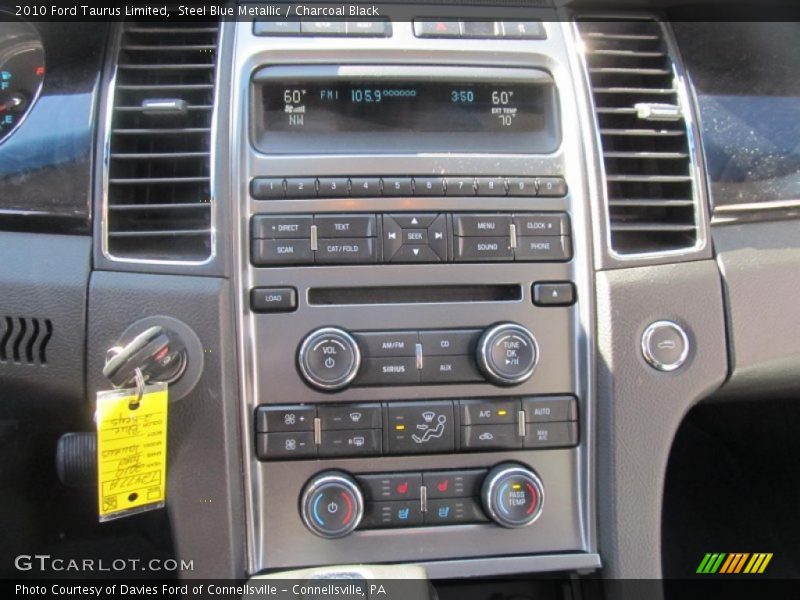 Steel Blue Metallic / Charcoal Black 2010 Ford Taurus Limited