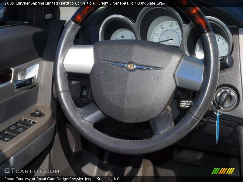 Bright Silver Metallic / Dark Slate Gray 2009 Chrysler Sebring Limited Hardtop Convertible