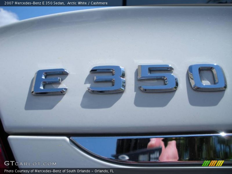 Arctic White / Cashmere 2007 Mercedes-Benz E 350 Sedan