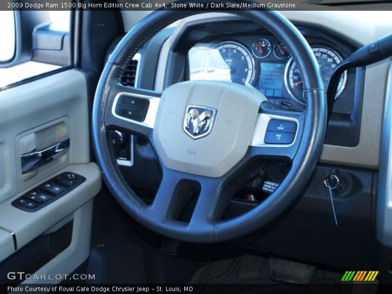 Stone White / Dark Slate/Medium Graystone 2009 Dodge Ram 1500 Big Horn Edition Crew Cab 4x4