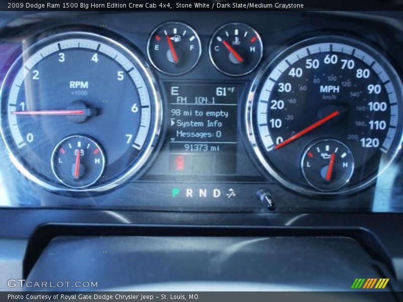 Stone White / Dark Slate/Medium Graystone 2009 Dodge Ram 1500 Big Horn Edition Crew Cab 4x4