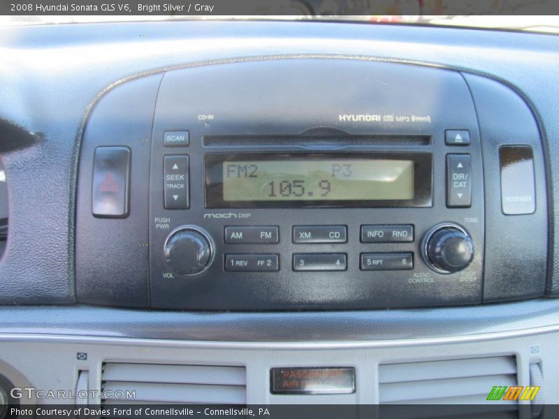 Bright Silver / Gray 2008 Hyundai Sonata GLS V6