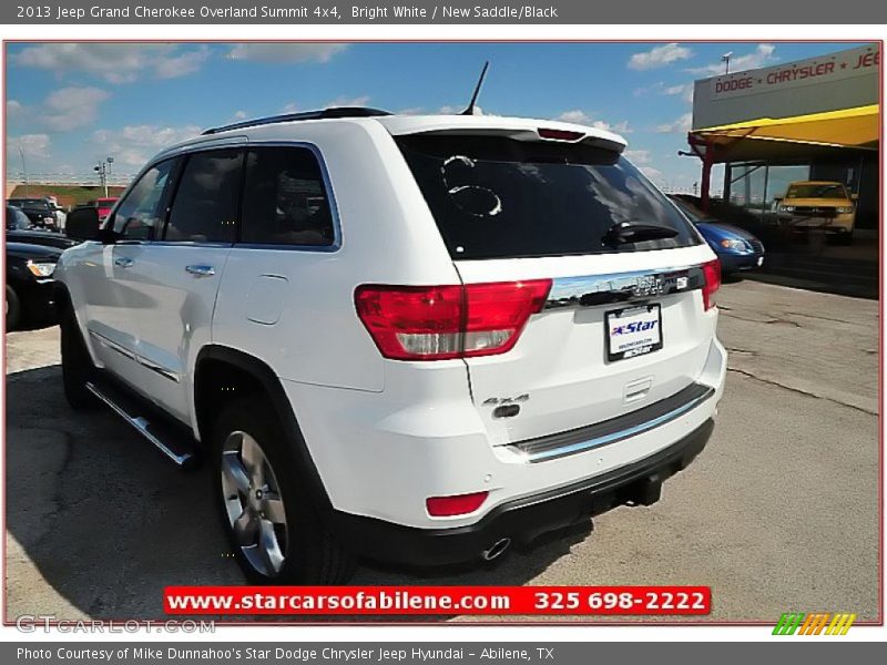 Bright White / New Saddle/Black 2013 Jeep Grand Cherokee Overland Summit 4x4