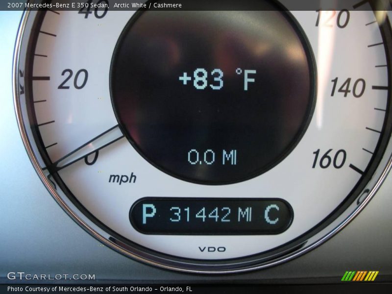 Arctic White / Cashmere 2007 Mercedes-Benz E 350 Sedan