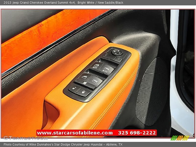 Bright White / New Saddle/Black 2013 Jeep Grand Cherokee Overland Summit 4x4