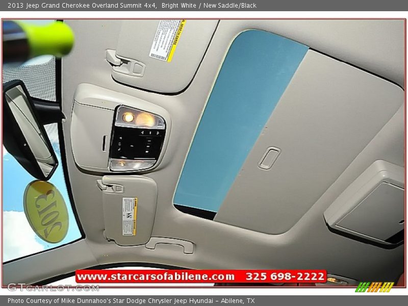 Bright White / New Saddle/Black 2013 Jeep Grand Cherokee Overland Summit 4x4