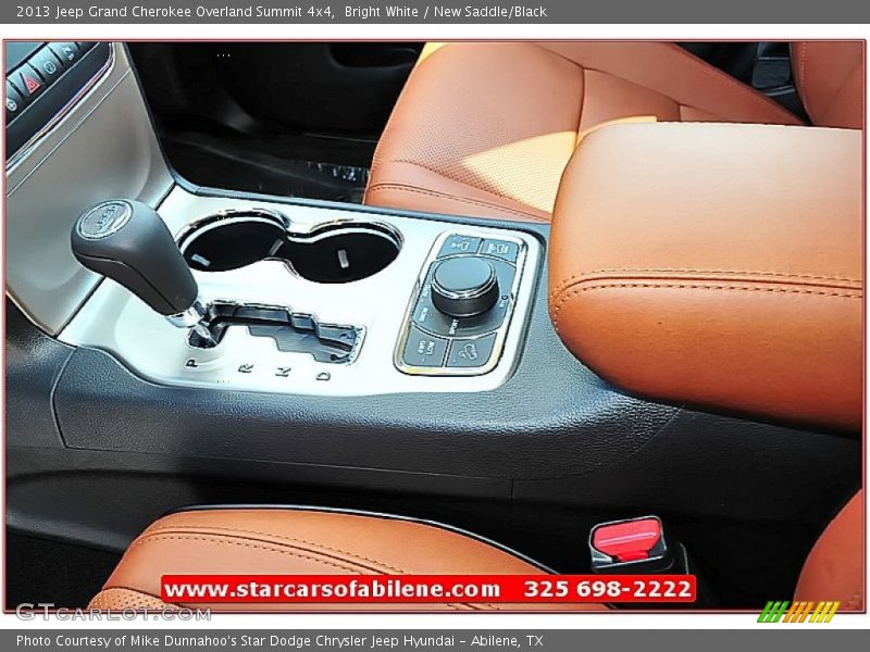 Bright White / New Saddle/Black 2013 Jeep Grand Cherokee Overland Summit 4x4