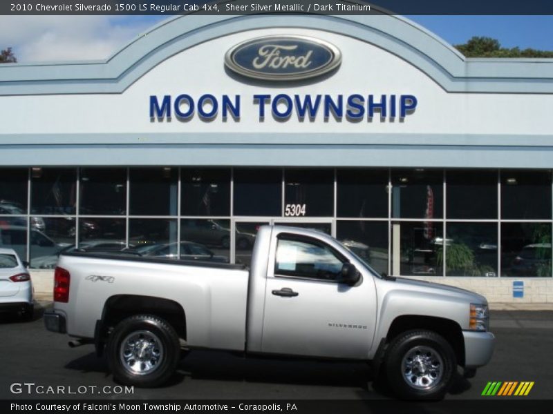 Sheer Silver Metallic / Dark Titanium 2010 Chevrolet Silverado 1500 LS Regular Cab 4x4
