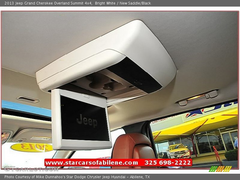 Bright White / New Saddle/Black 2013 Jeep Grand Cherokee Overland Summit 4x4