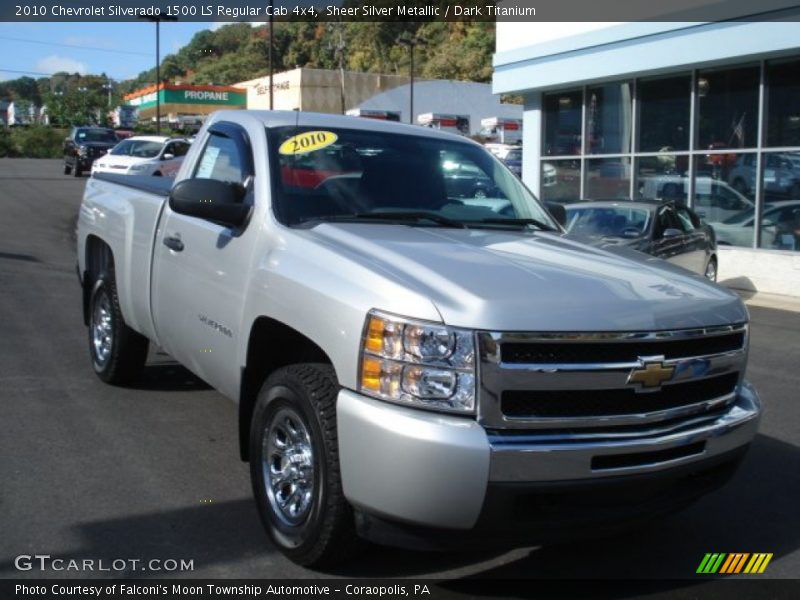 Sheer Silver Metallic / Dark Titanium 2010 Chevrolet Silverado 1500 LS Regular Cab 4x4