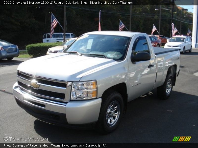 Sheer Silver Metallic / Dark Titanium 2010 Chevrolet Silverado 1500 LS Regular Cab 4x4