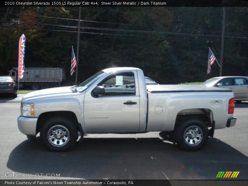 Sheer Silver Metallic / Dark Titanium 2010 Chevrolet Silverado 1500 LS Regular Cab 4x4