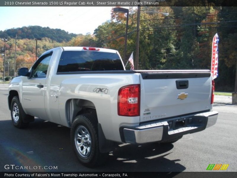 Sheer Silver Metallic / Dark Titanium 2010 Chevrolet Silverado 1500 LS Regular Cab 4x4