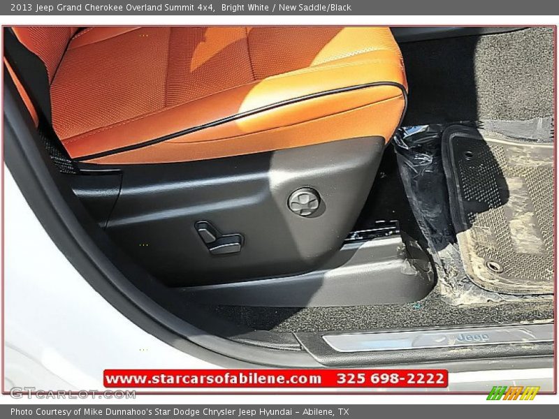 Bright White / New Saddle/Black 2013 Jeep Grand Cherokee Overland Summit 4x4