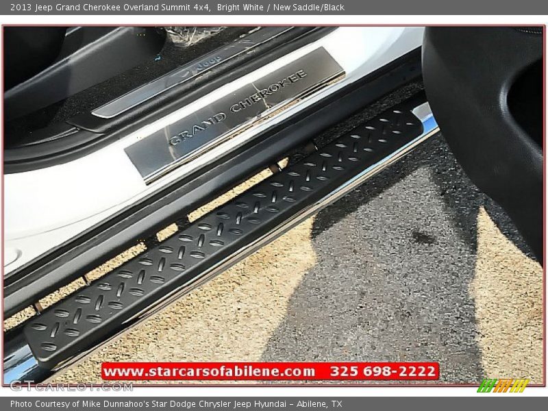 Bright White / New Saddle/Black 2013 Jeep Grand Cherokee Overland Summit 4x4