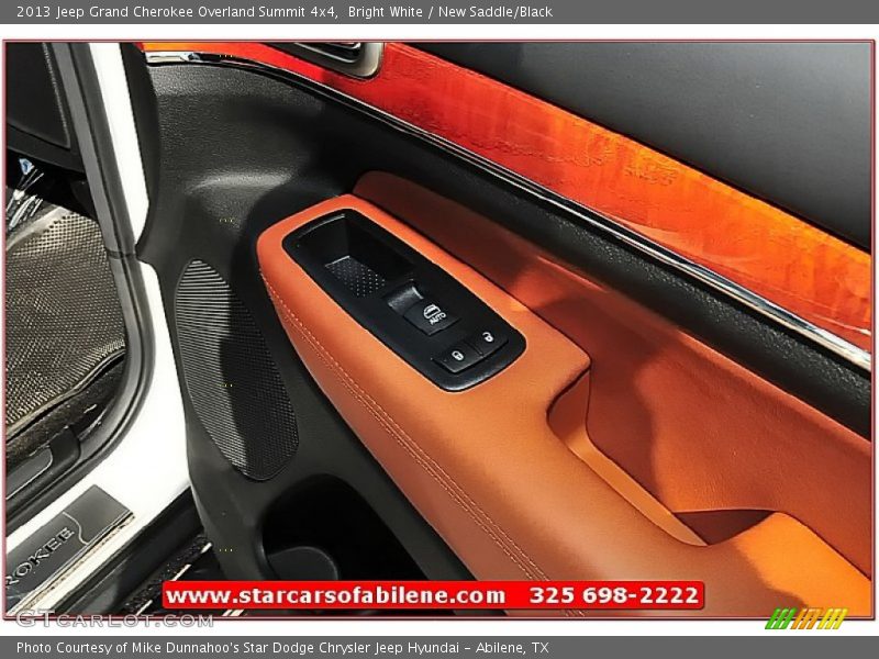 Bright White / New Saddle/Black 2013 Jeep Grand Cherokee Overland Summit 4x4