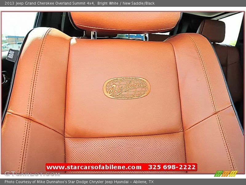 Bright White / New Saddle/Black 2013 Jeep Grand Cherokee Overland Summit 4x4