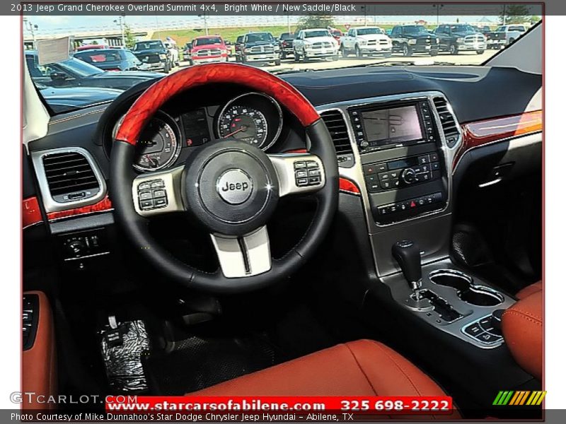Bright White / New Saddle/Black 2013 Jeep Grand Cherokee Overland Summit 4x4