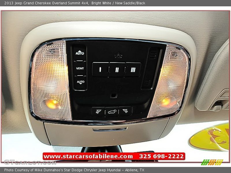 Bright White / New Saddle/Black 2013 Jeep Grand Cherokee Overland Summit 4x4