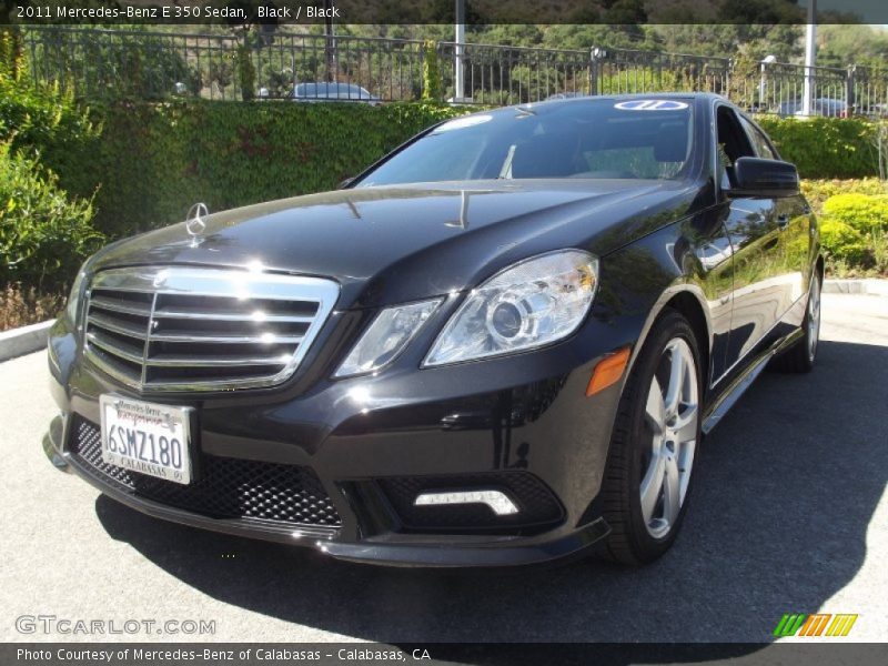Black / Black 2011 Mercedes-Benz E 350 Sedan