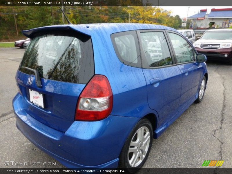 Vivid Blue Pearl / Black/Grey 2008 Honda Fit Sport