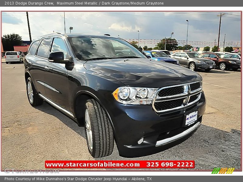 Maximum Steel Metallic / Dark Graystone/Medium Graystone 2013 Dodge Durango Crew