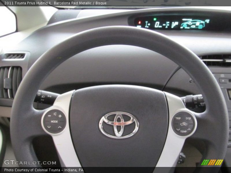 Barcelona Red Metallic / Bisque 2011 Toyota Prius Hybrid II