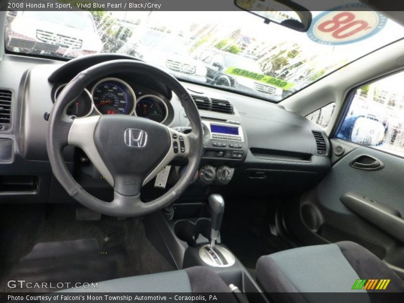 Vivid Blue Pearl / Black/Grey 2008 Honda Fit Sport