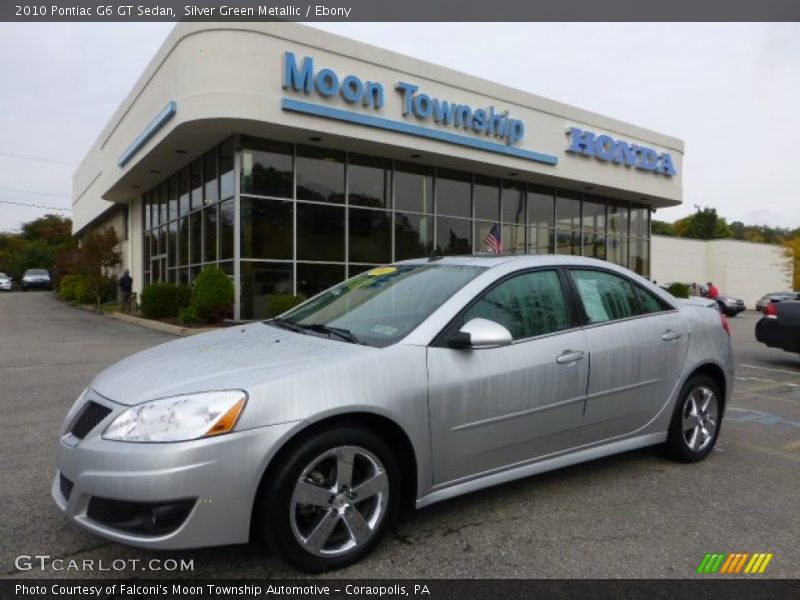 Silver Green Metallic / Ebony 2010 Pontiac G6 GT Sedan