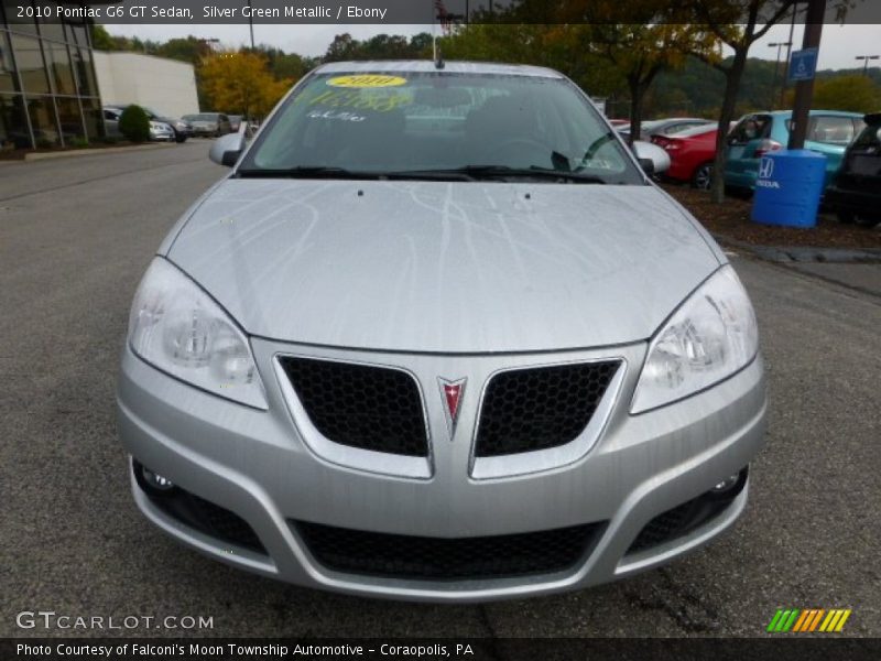 Silver Green Metallic / Ebony 2010 Pontiac G6 GT Sedan