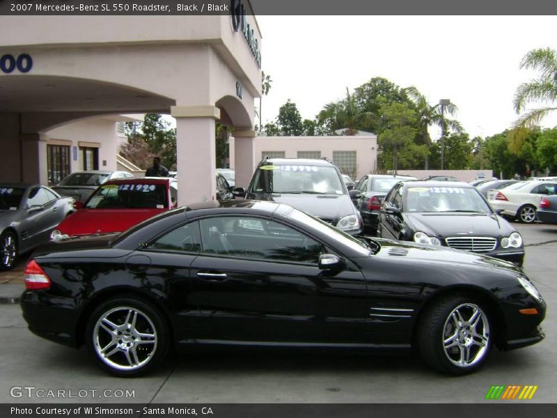 Black / Black 2007 Mercedes-Benz SL 550 Roadster