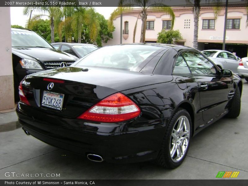Black / Black 2007 Mercedes-Benz SL 550 Roadster