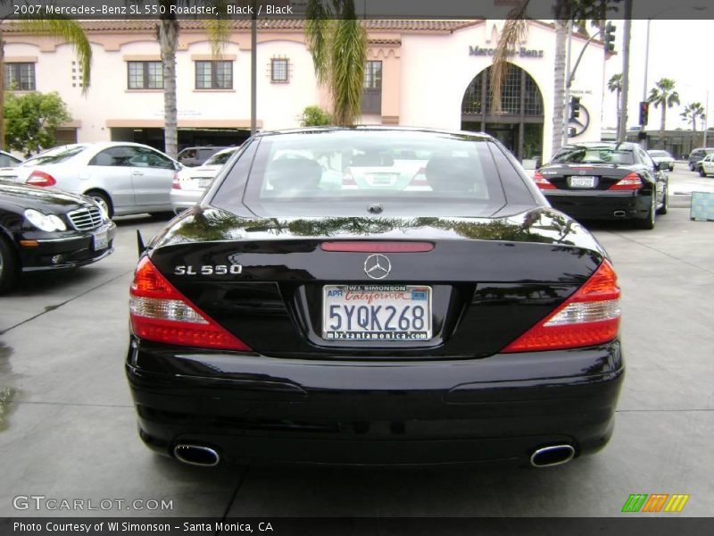 Black / Black 2007 Mercedes-Benz SL 550 Roadster
