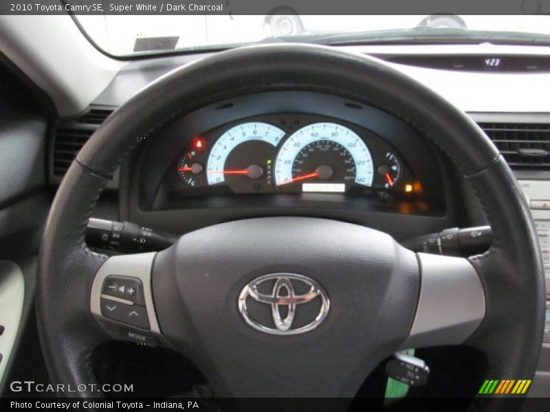 Super White / Dark Charcoal 2010 Toyota Camry SE