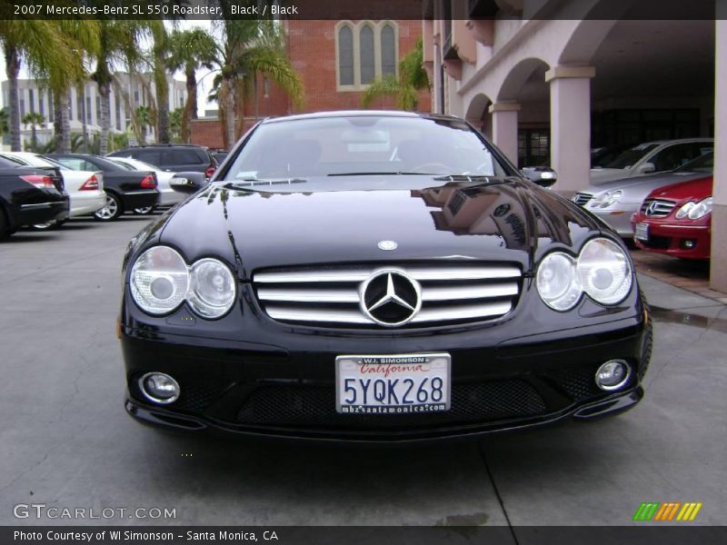 Black / Black 2007 Mercedes-Benz SL 550 Roadster
