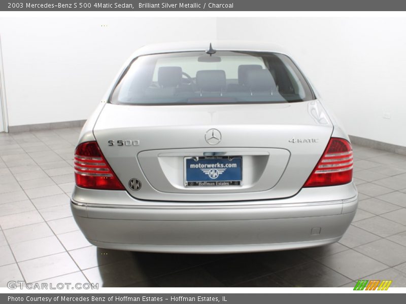 Brilliant Silver Metallic / Charcoal 2003 Mercedes-Benz S 500 4Matic Sedan