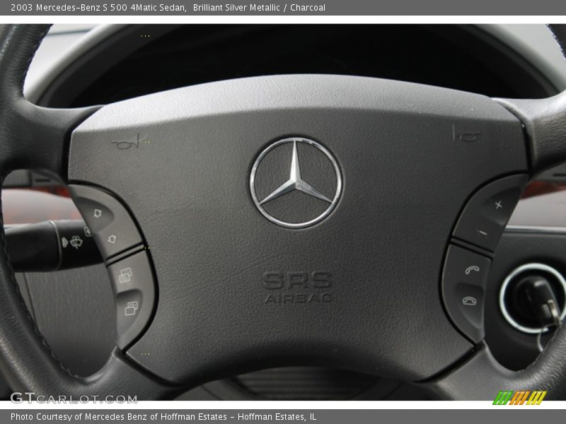 Brilliant Silver Metallic / Charcoal 2003 Mercedes-Benz S 500 4Matic Sedan