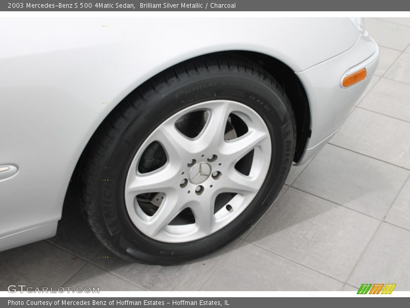 Brilliant Silver Metallic / Charcoal 2003 Mercedes-Benz S 500 4Matic Sedan