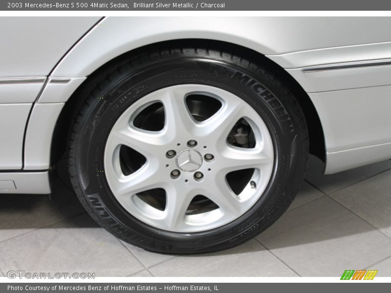 Brilliant Silver Metallic / Charcoal 2003 Mercedes-Benz S 500 4Matic Sedan