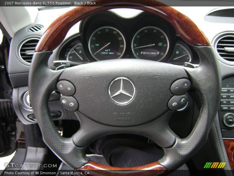 Black / Black 2007 Mercedes-Benz SL 550 Roadster