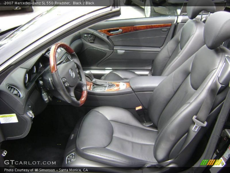 Black / Black 2007 Mercedes-Benz SL 550 Roadster
